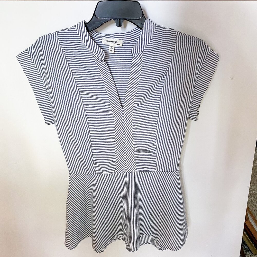 Women's Short Sleeve Peplum Work Top